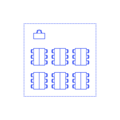 Layouts Classrooms Grid Facing 6 Line Tracing Svg Vector, Free Vectors File